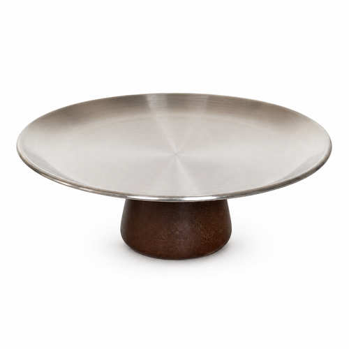 Walnut Pedestal Serving Tray
