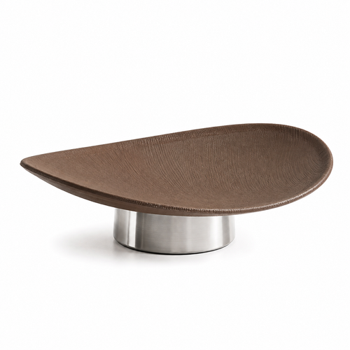 Coffee Brown Pedestal Fruit Bowl