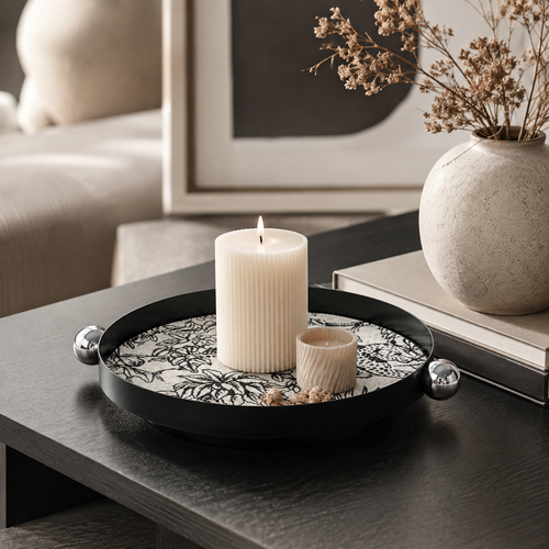 Floral & Bird Candle Display Tray