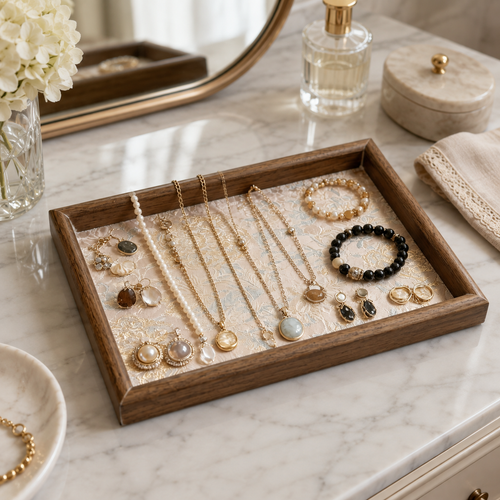 Wood Jewelry Display Tray